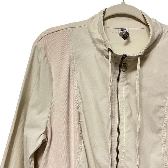 XCVI Lightweight Cotton Zip Front Jacket XL - Picture 2 of 7